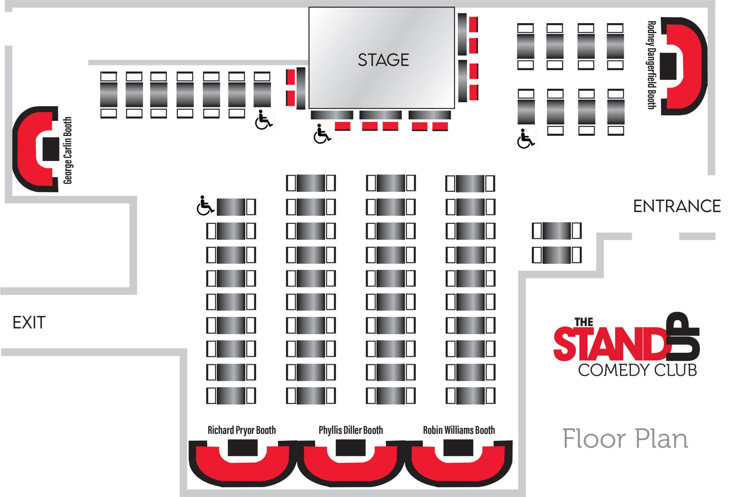 The Stand Up Club Floor Plan