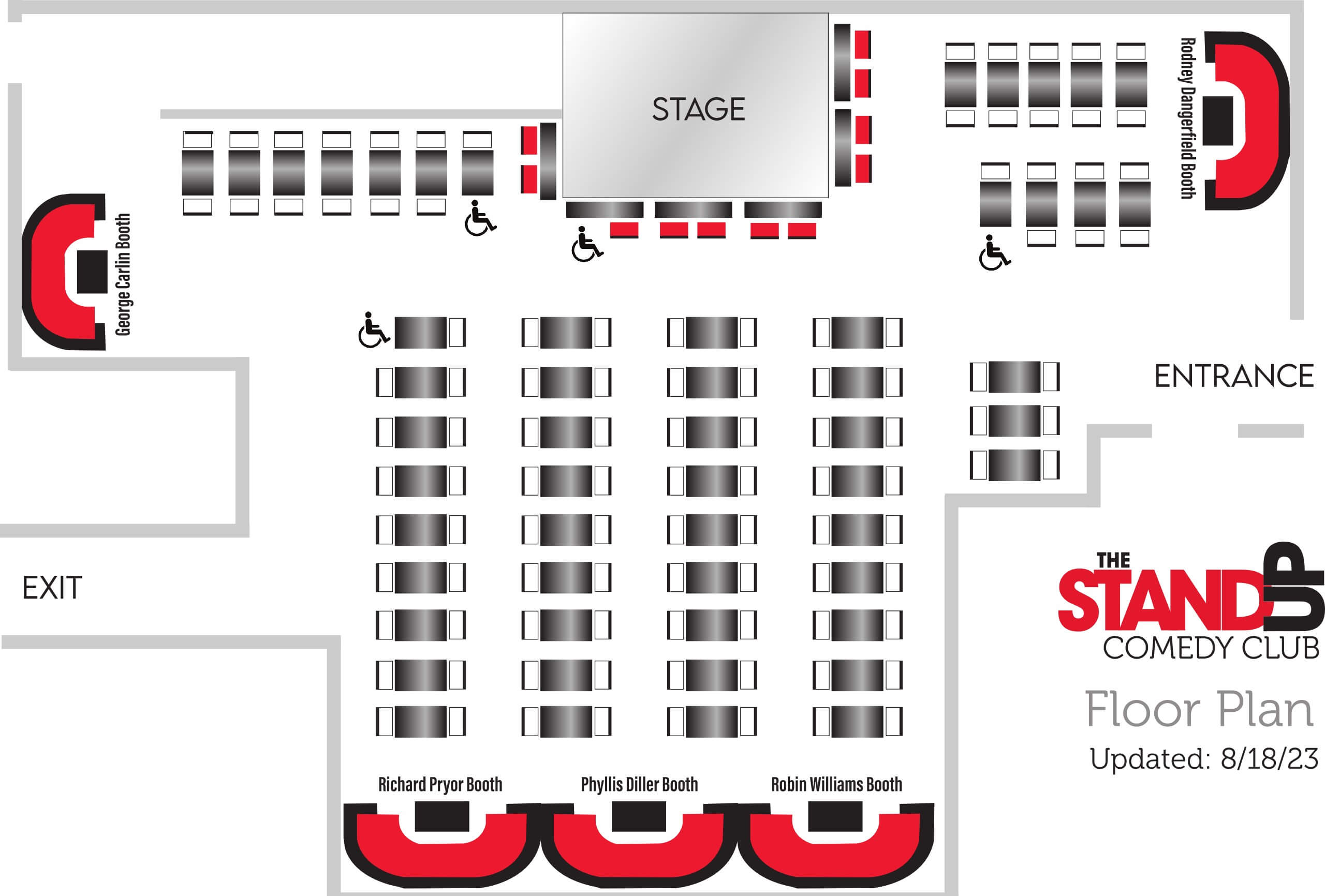 The Stand Up Club Floor Plan (Updated 8/18/2023)