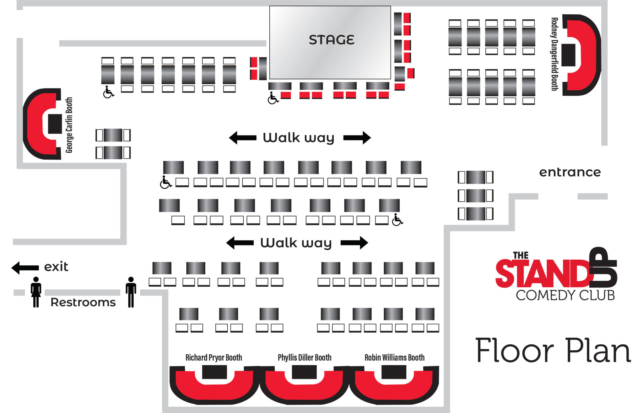 Floor Plan - The Stand Up Comedy Club